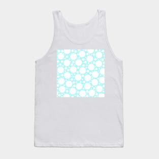 Polka Dots Pastel Blue & White Tank Top